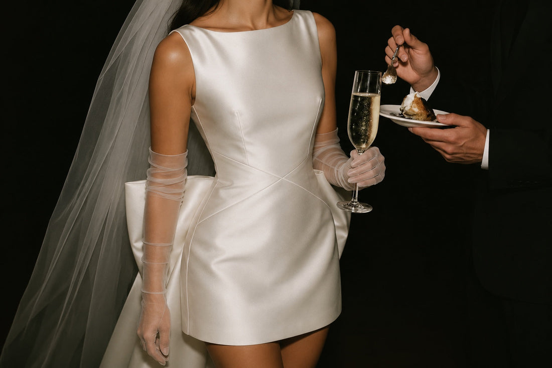 The Ivory Bow Mini: A Modern Bridal Dress for Every Moment Around the Wedding