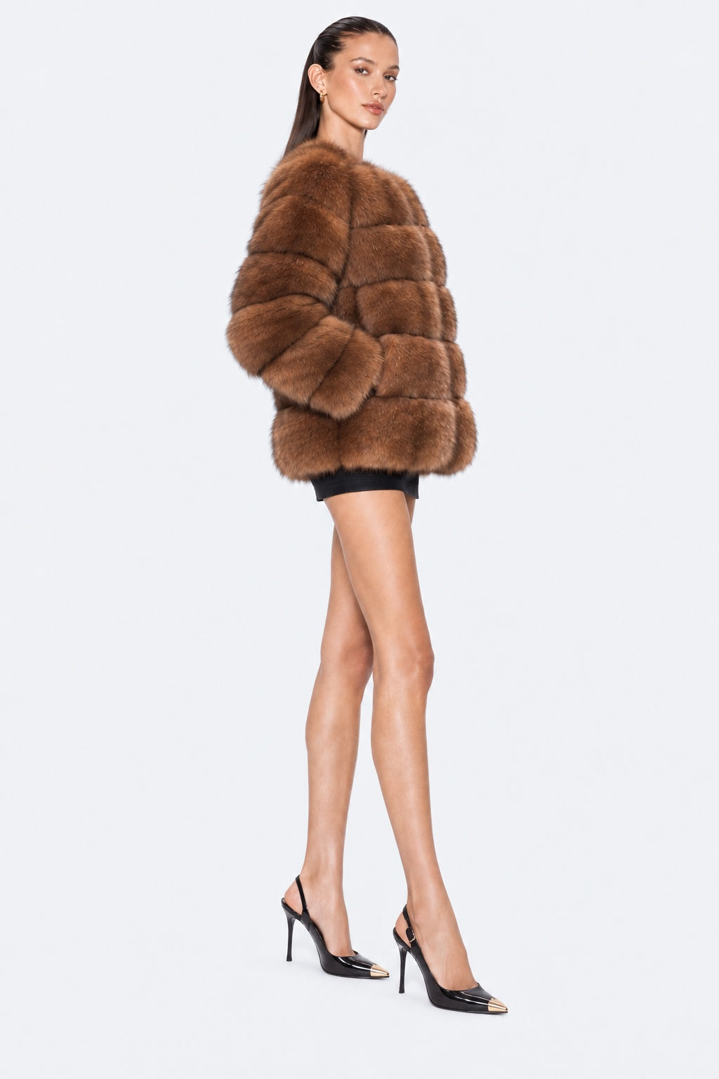 Cocoa Fox Fur Coat