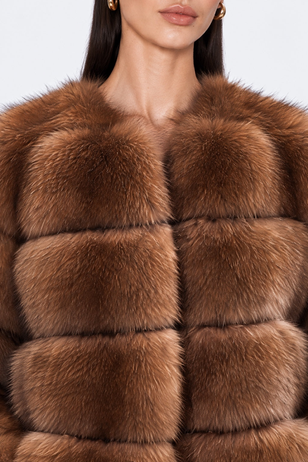 Cocoa Fox Fur Coat