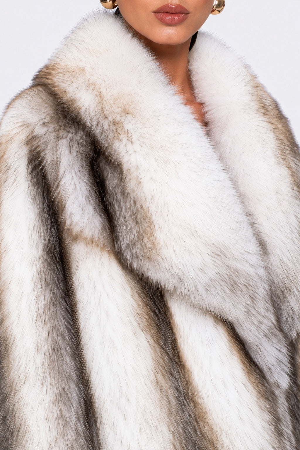 Odette Ivory Fur Coat