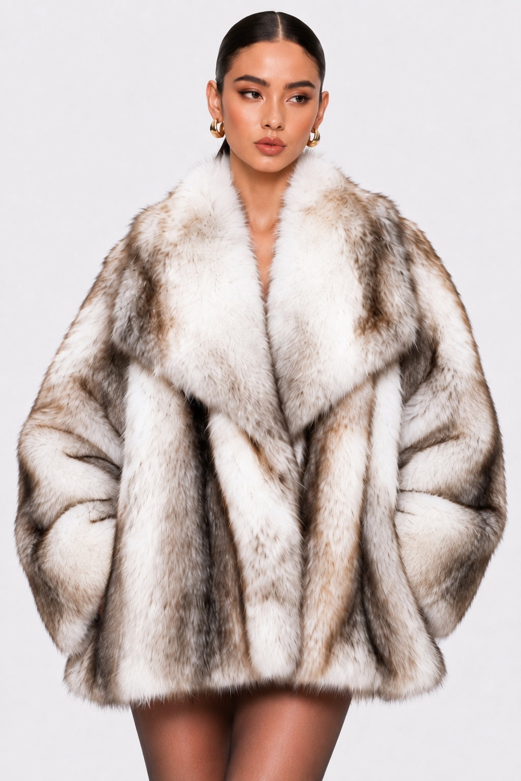 Odette Ivory Fur Coat